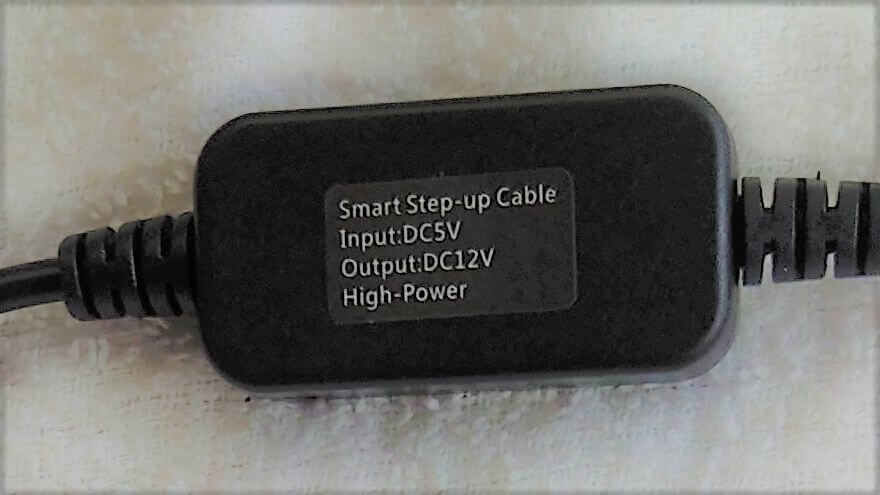 USB5Vから12Vへ昇圧ケーブル詳細